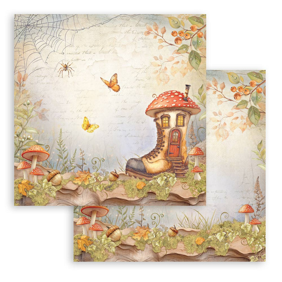 Scrapbooking Craft Papier Set 20x20 - Stamperia -  Whispering Woods
