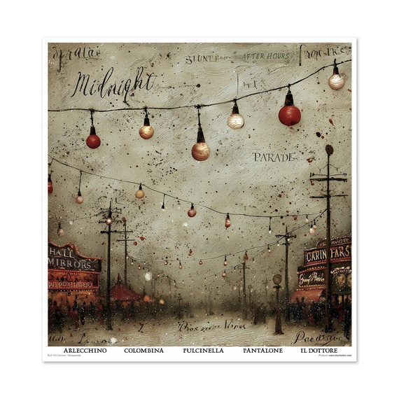 Set of scrapbooking papers 30x30 - Carnival - Masquerade - Itd Collection