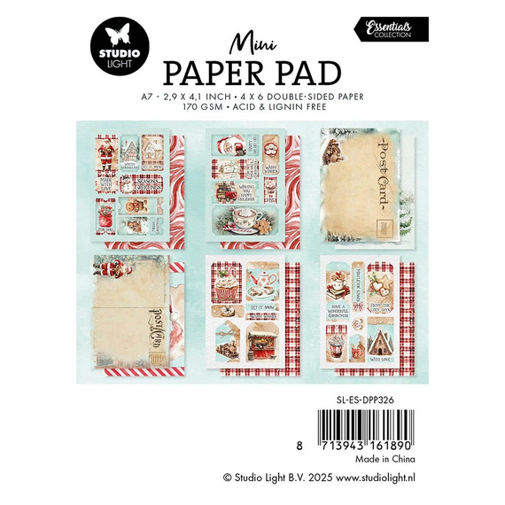 A7 Paper Pad scrapbooking paper set - Cozy Christmas