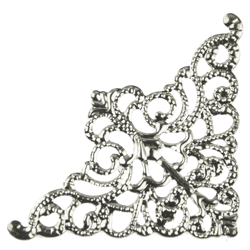 10 FILIGREE SILVER CORNERS