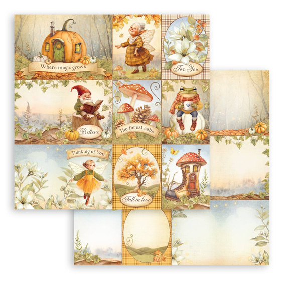 Scrapbooking Craft Papier Set 20x20 - Stamperia -  Whispering Woods
