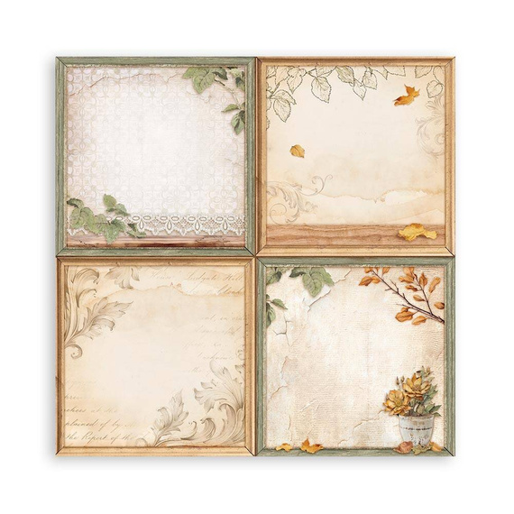 Scrapbooking Craft Papier Set 20x20 - Stamperia - Golden harmony