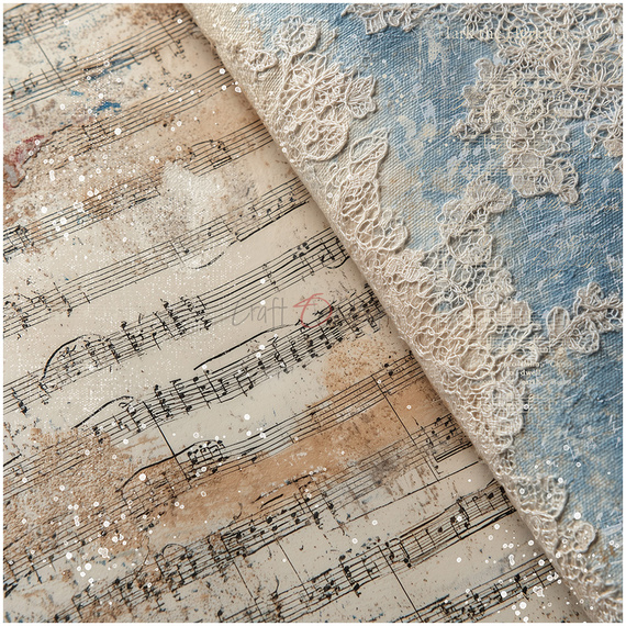 Set of scrapbooking papers 20x20 - Craft o'clock - Melody of My Soul mix