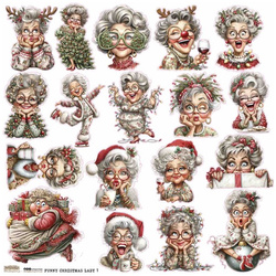 Stickers paper - ScrapLove - Funny Christmas Lady 1