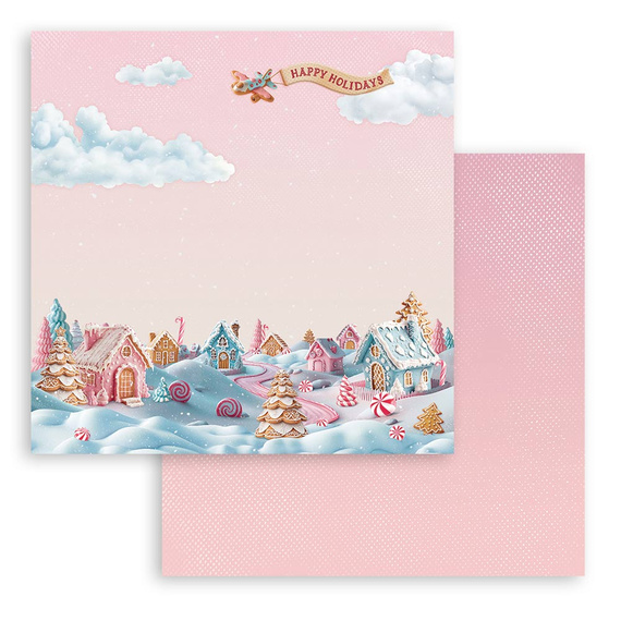 Set of 30x30 scrapbooking papers - Stamperia - Candy Christmas 