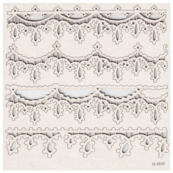 Chipboard - borders - Tatting Christmas