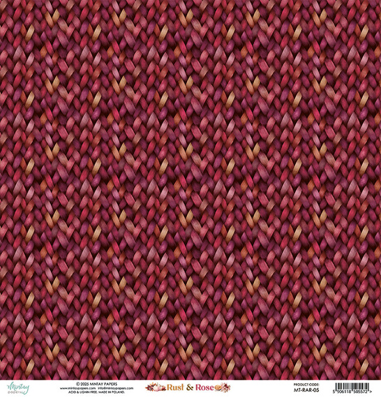 Scrapbooking paper 30x30 - Mintay - Rust & Rose 05