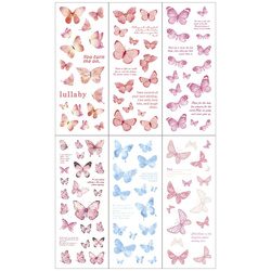 Stickers foil - Pink butterflies