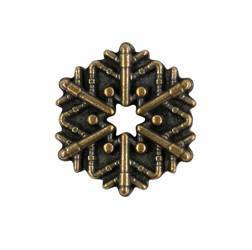 Electroplated metal ornament - Snowflake 2.2
