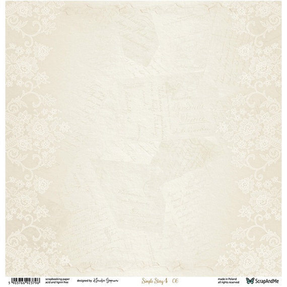 Scrapbooking paper 30x30 - ScrapAndMe - Simple Story 4 05/06
