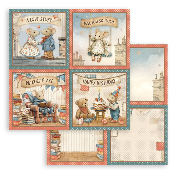 Scrapbooking Craft Papier Set 20x20 - Stamperia - Family 
