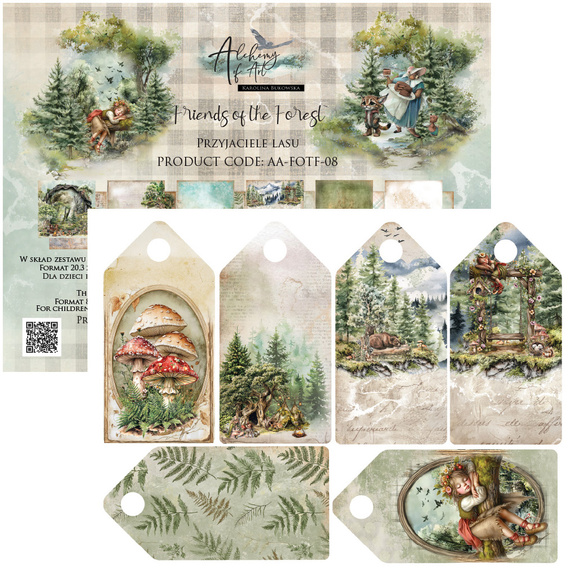 Set of 20x20 papers - Alchemy of Art - Friends of the Forest