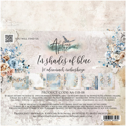 Set of 20x20 papers - Alchemy of Art -  In shades of blue
