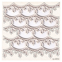 Chipboard - small background - Tatting Christmas