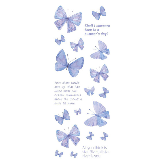 Stickers foil - Purple butterflies