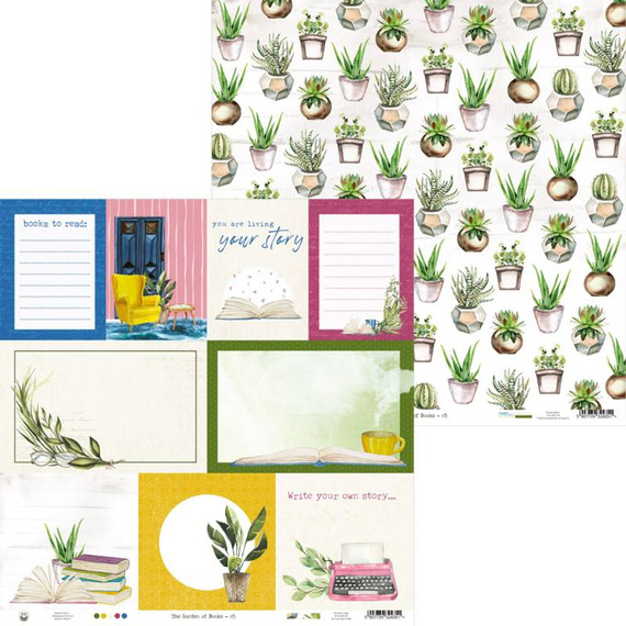 Scrapbooking Craft Papier Set 30x30 - P13 - Garden of Books