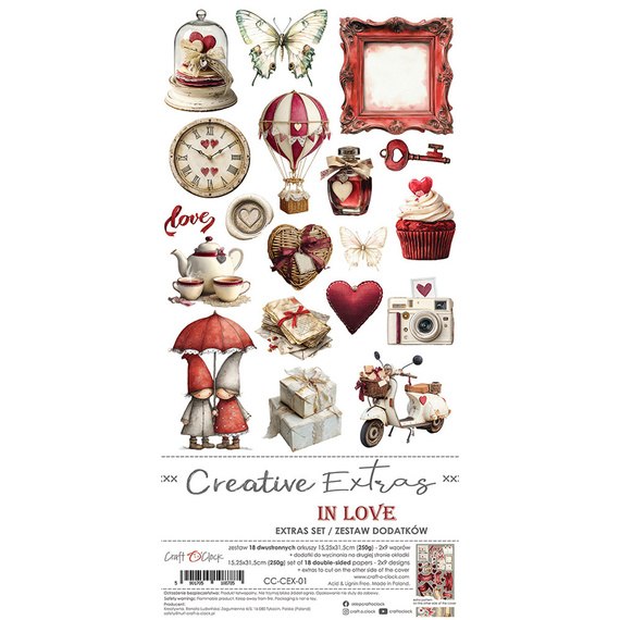 Time scrapbooking accessories set - Craft o'clock - Plum & Caramel - MIX