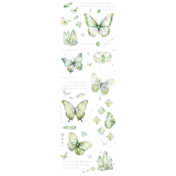Stickers foil - Green butterflies