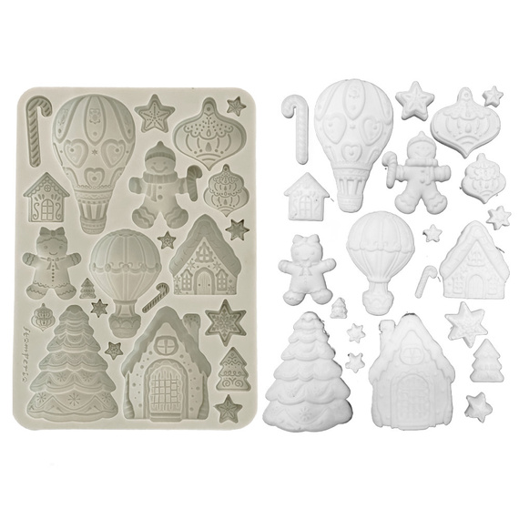 Silicone mold - Candy Christmas - gingerbread man- Stamperia