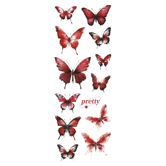 Stickers foil - White and blue butterflies
