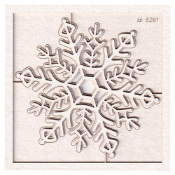 Chipboard - Flowers of Winter - 2 - layers Snowflake