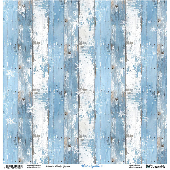 Scrapbooking paper 30x30 cm - ScrapAndMe - Winter Sparkle  11/12