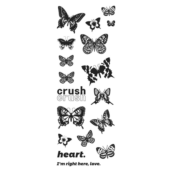 Stickers foil - Purple butterflies
