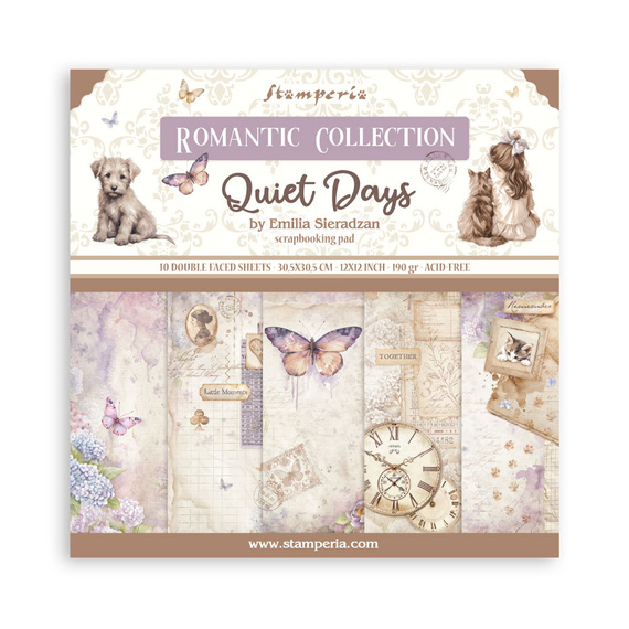 Set of scrapbooking papers 30x30 - Quiet Days - Stamperia