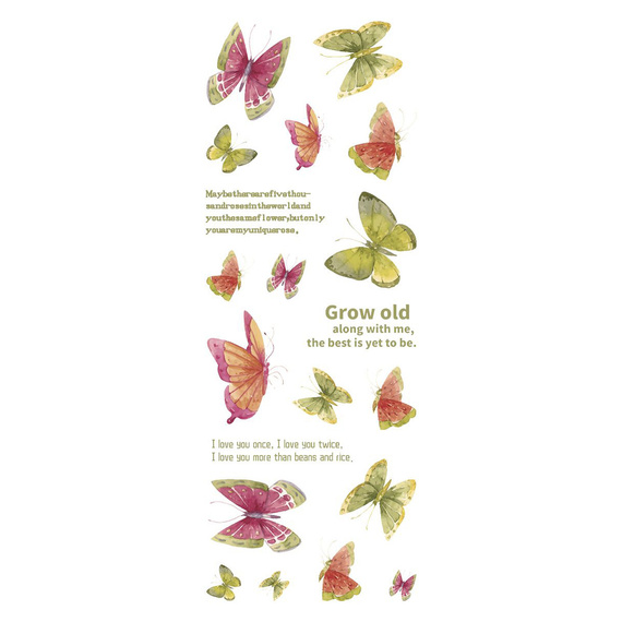 Stickers foil - Colorful butterflies