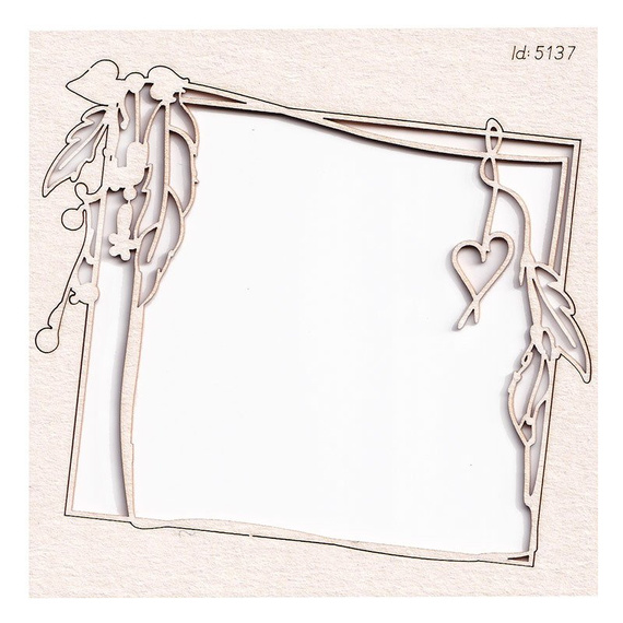 Chipboard - Rectangle Frame - Boho Love 