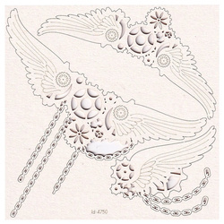 Chipboard - Big wings in chains - Steampunk