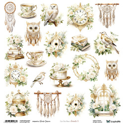 Scrapbooking paper 30x30 - ScrapAndMe - Elements 4 - cut-out sheet