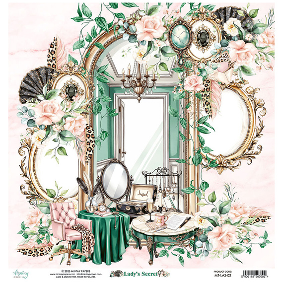 Scrapbooking paper 30x30 - Mintay - Lady's Secret 02