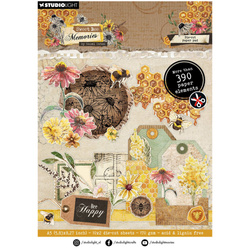 A5 scrapbooking paper set with elements - StudioLight - Sweet Bee Memories