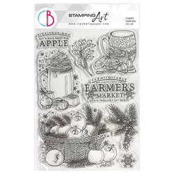 Acrylic stamp 15x21 - Ciao Bella - Pick your own Apple apples cups