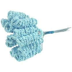 12 BABY BLUE SPIRAL STAMENS