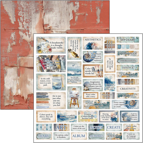 Set of scrapbooking papers 30x30cm - Paper Pad - Ciao Bella - Winter Season