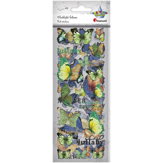 Stickers foil - Green and blue butterflies