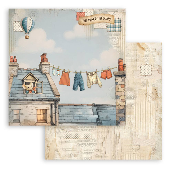 Scrapbooking Craft Papier Set 20x20 - Stamperia - Family 