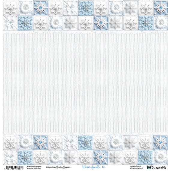 Scrapbooking paper 30x30 cm - ScrapAndMe - Winter Sparkle  11/12