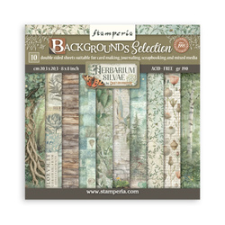 Scrapbooking Craft Papier Set 20x20 - Stamperia - Herbarium Silvae backgrounds