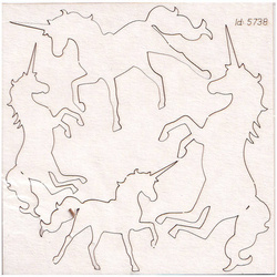 Chipboard Die Cut Believe in Unicorns - unicorns - Scrapiniec
