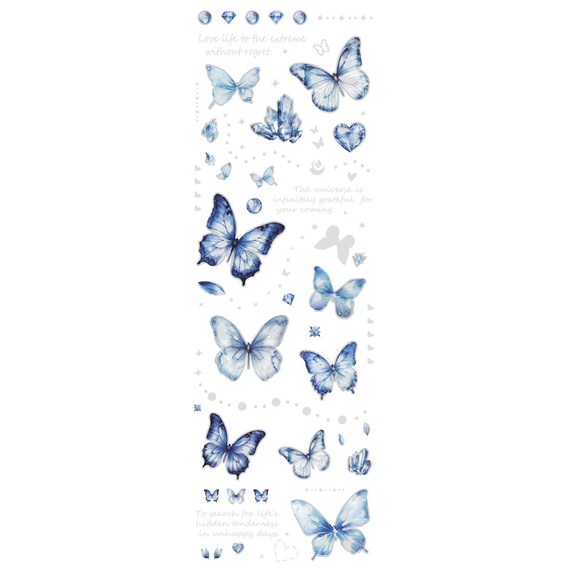 Stickers foil - Blue butterflies