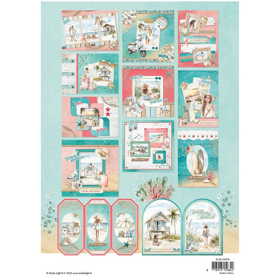 A4 scrapbooking papers and elements set - Summer Celebration