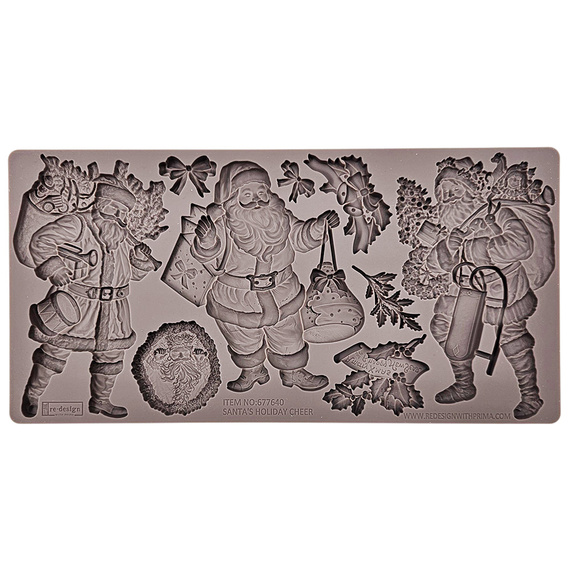 Silicone mold - Prima - Santa's Holiday Cheer Santa Claus