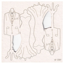 Chipboard - Love in 3D - Models 2pcs