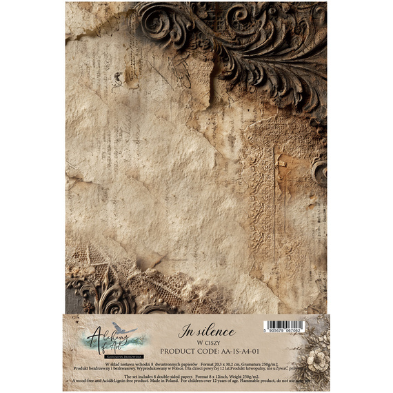 Set of scrapbooking papers A4 - Alchemy of Art - In silence