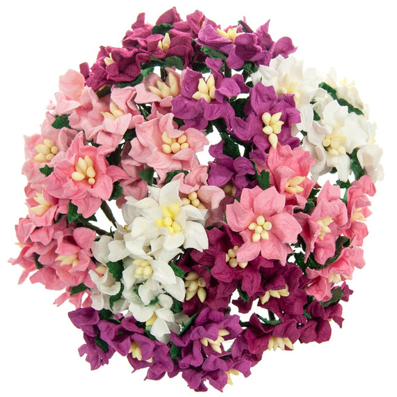 50 MIXED PINK MINIATURE GARDENIA FLOWERS
