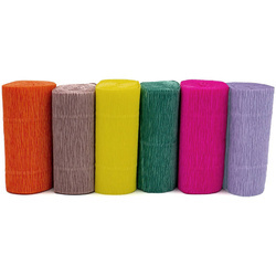 Decorative crepe paper for making flowers 6 colors 10x250 cm mix 3