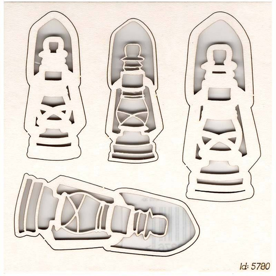 Chipboard Die Cut Christmas by the fire - 3D lanterns 03 - lanterns 03 3D - Scrapiniec
